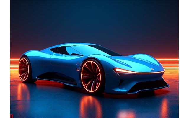 Futuristic concept vehicle with a highly unique, sculptural custom body kit.
