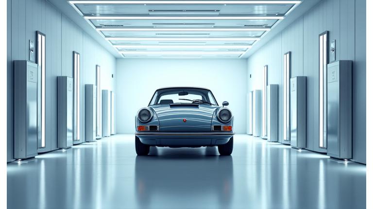 Interior of a climate-controlled automotive storage facility