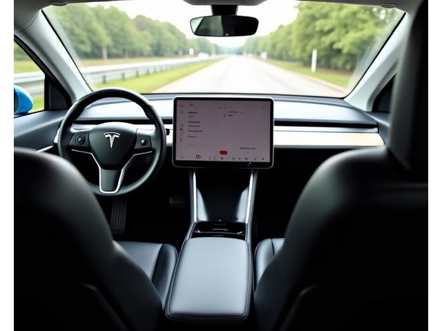 Before and after image of a Tesla Model 3 with enhanced interior customization