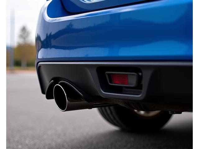 Before and after image of a Subaru WRX STI with performance exhaust upgrade